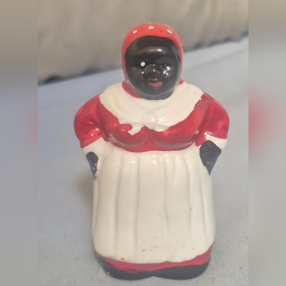 Vintage Ceramic Bell Woman Figurine Scotty Taiwan 4” Hand Painted